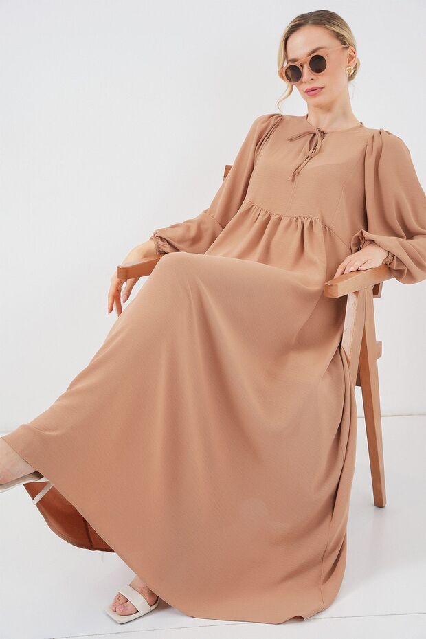 Bdart Buttoned Textile Patterned Max Dress - 3