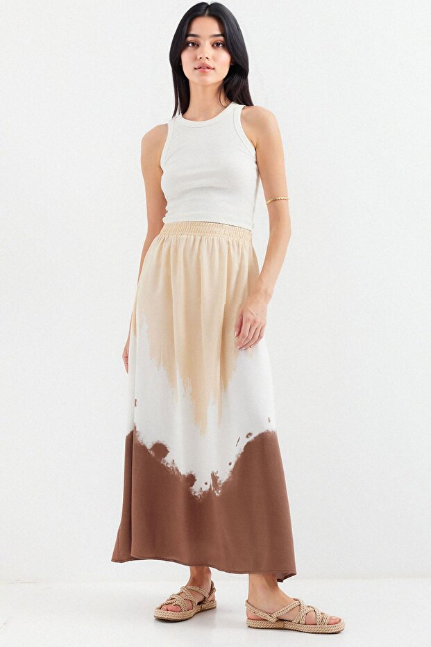 BDART Elastik Bel Detaylı Gradient Maxi Etek - 3