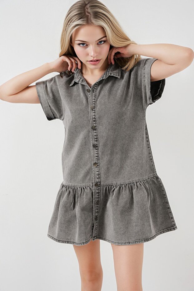 Rochie scurtă din denim BDART - 4