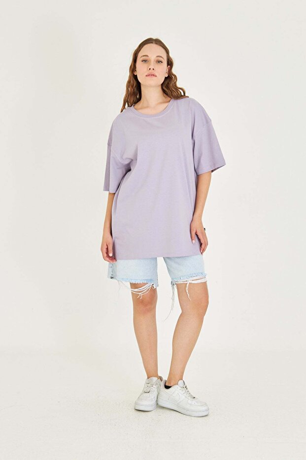 Basic Unisex Oversize Tişört - 3
