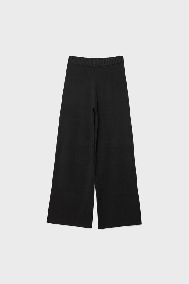 Geniş, Uzun Örme Pantolon - 5