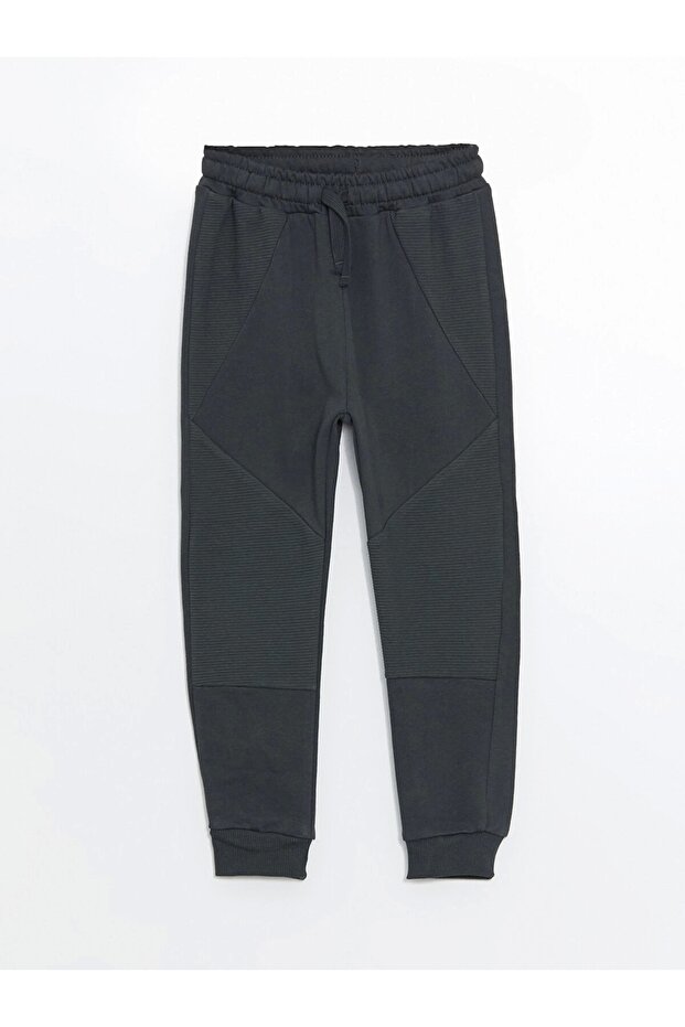 LCW Kids Antrasit Beli Lastikli Kalın Erkek Çocuk Jogger Eşofman Altı - 1
