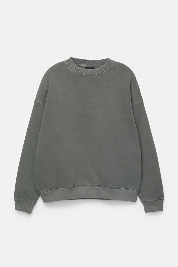 Yıkanmış boxy sweatshirt - 5