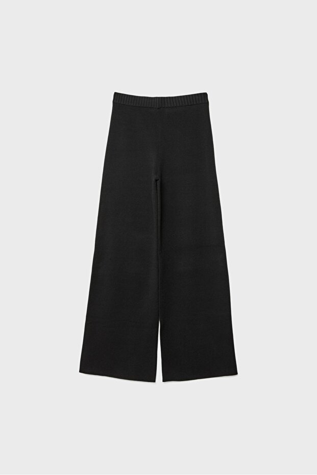 Geniş, Uzun Örme Pantolon - 6