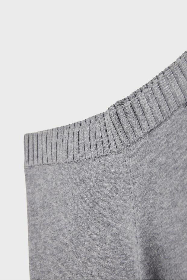 Geniş, Uzun Örme Pantolon - 7