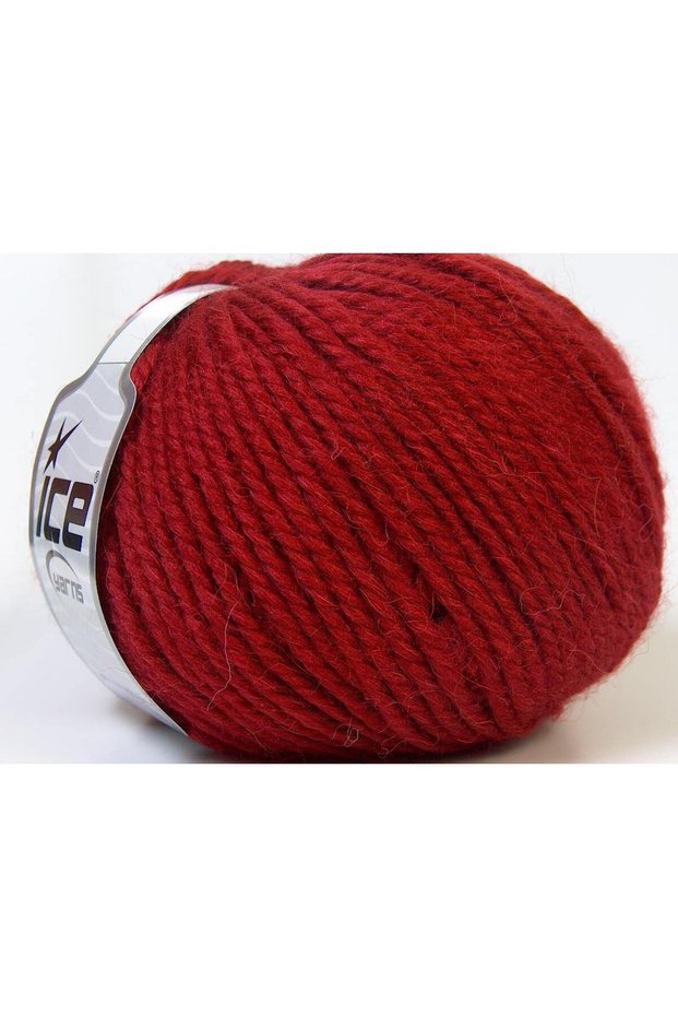 Lot of 4 X 100Gr Skeins Ice Yarns Alpaca Bulky (25% Alpaca 35% Wool) Yarn Dark Red