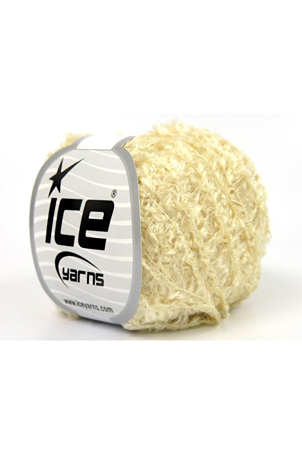 6X50Gr. Viscose Fur Viscose Light Cream Soft, Bearded, Very Fine, Viscose, Summer Yarns