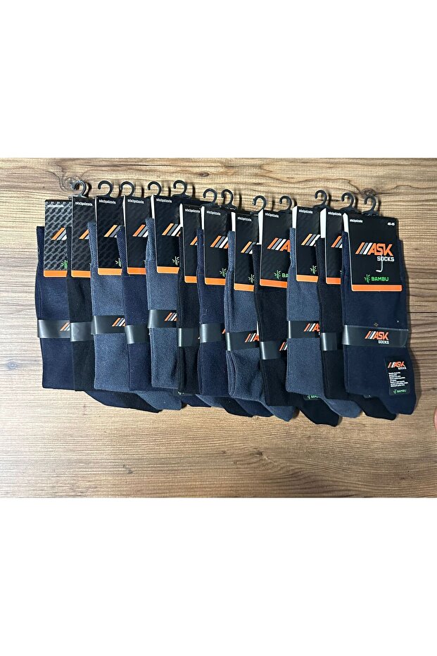 ERKEK UZUN BAMBU 12'Lİ ÇORAP - 1