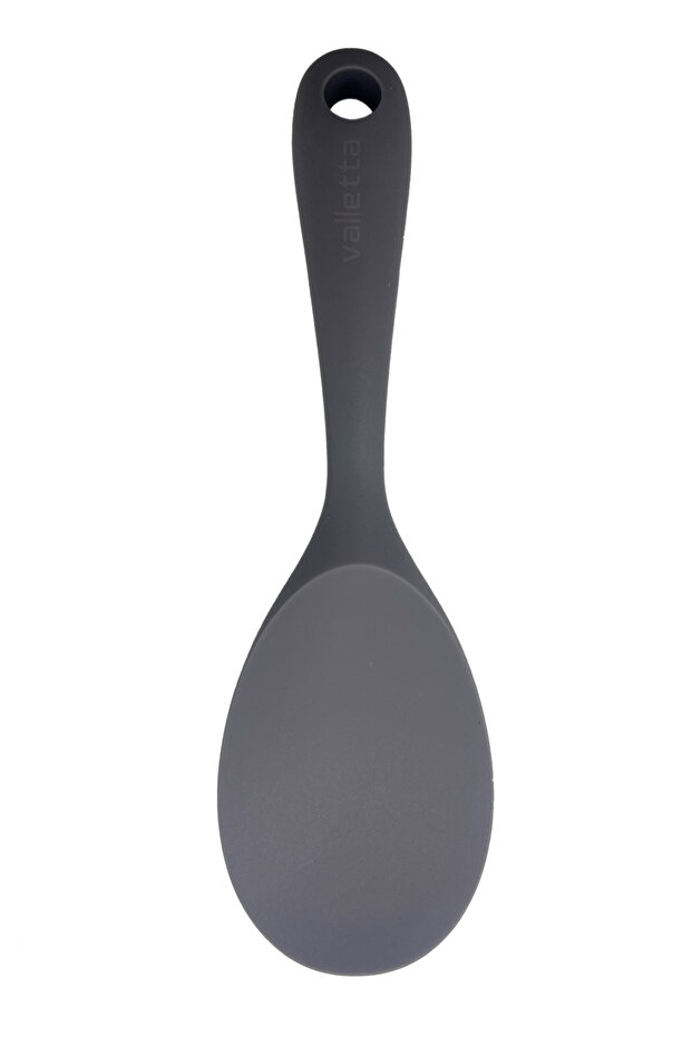Single Heat Resistant Fireproof Non-Stick Silicone Rice Spoon Gray