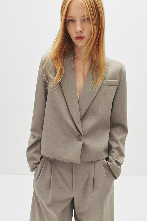 Crop Blazer - 1