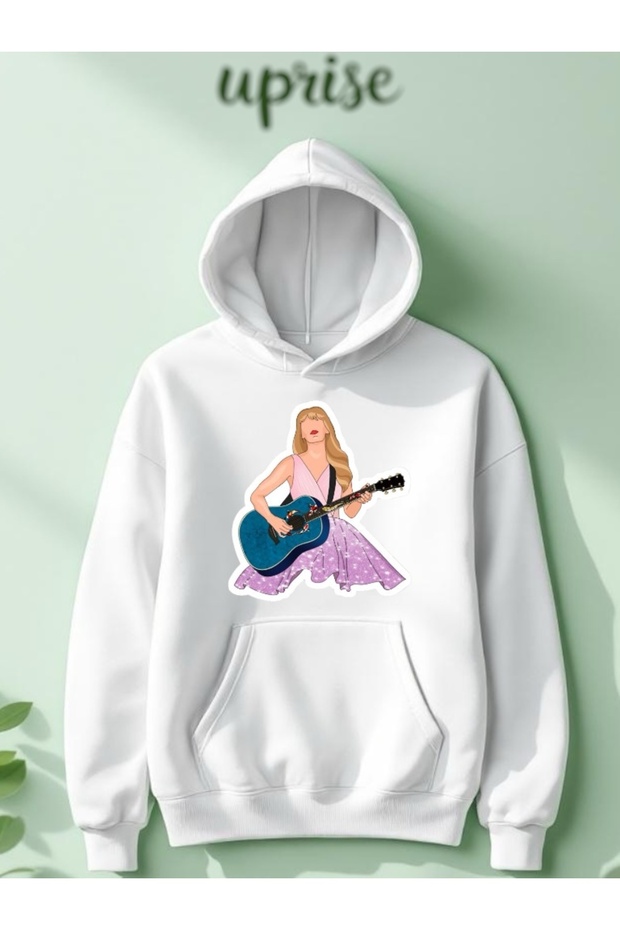 Taylor Swift Printed Cotton 3-Thread Oversized Sweatshirt