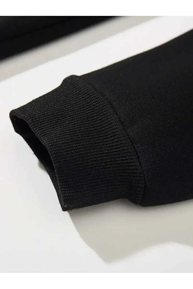 Arcane Jinx Y2K Oversize Fermuarlı Siyah Unisex Kapüşonlu Hırka - 2