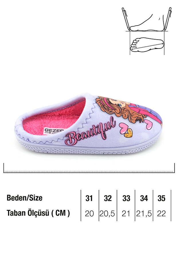 Kız Çocuk Şık Rahat Ev Terliği - 3