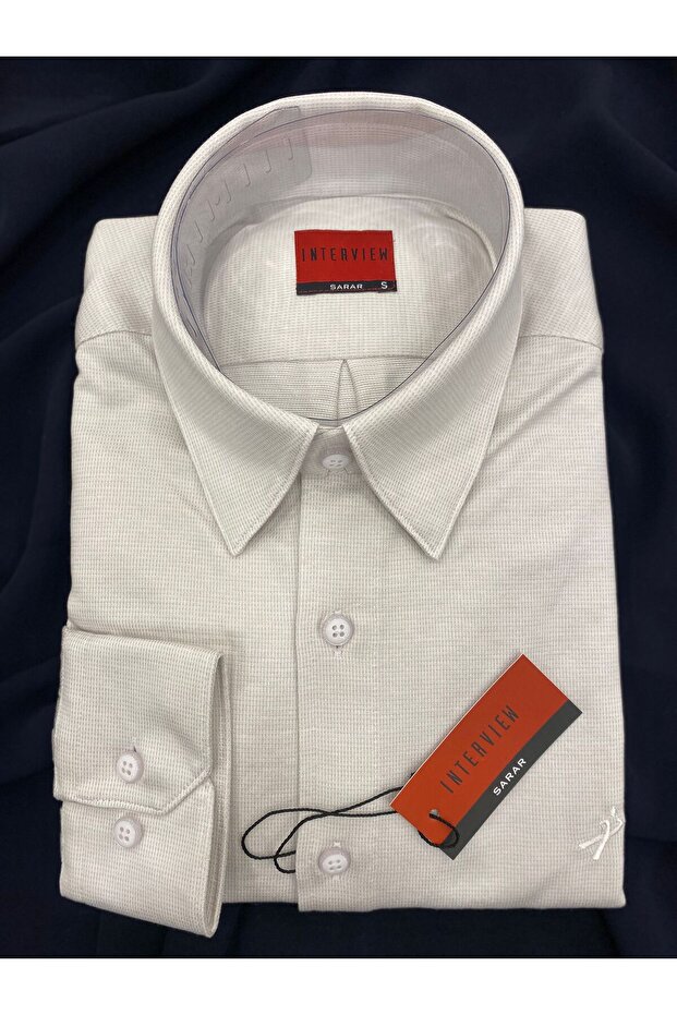 CĂMAȘĂ SARAR INTERVIEW CU MÂNECĂ LUNGĂ BEJ - 1