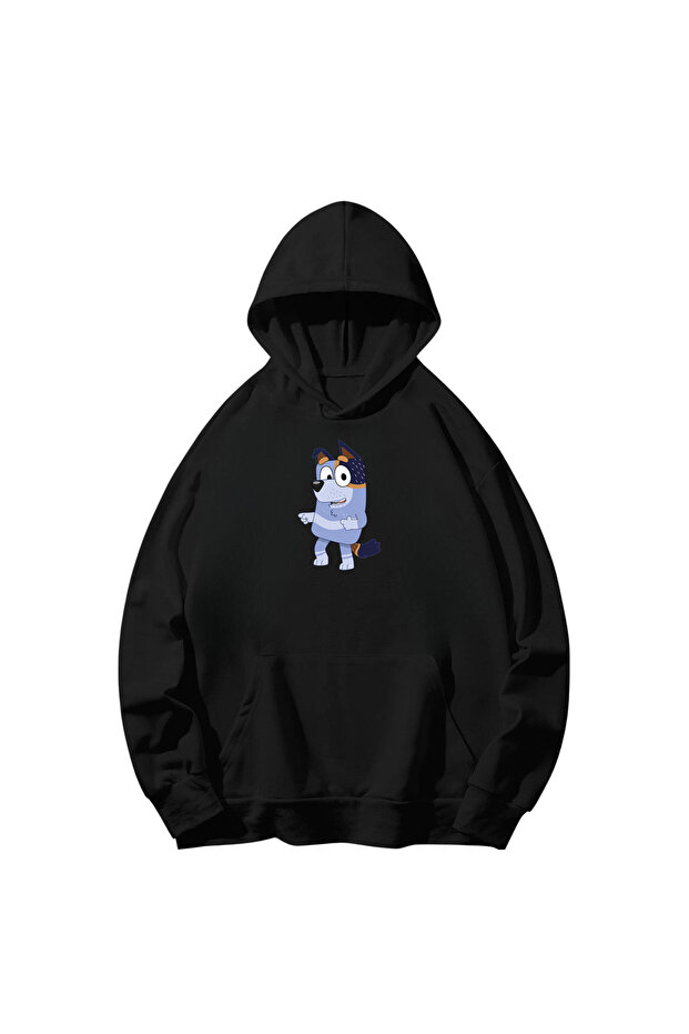 Bluey Printed Cotton Hooded Long Sleeve Sweatshirt