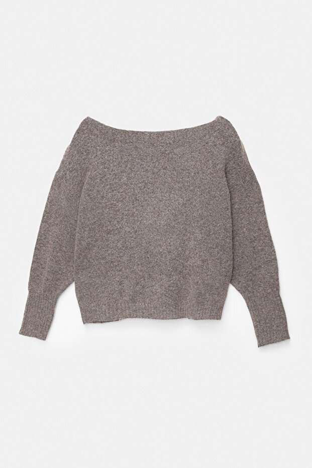 Asimetrik yumuşak örgü kazak - 6