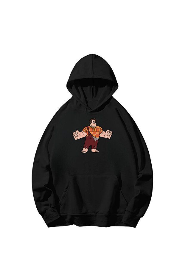 Ralp Printed Cotton Hooded Long Sleeve Sweatshirt