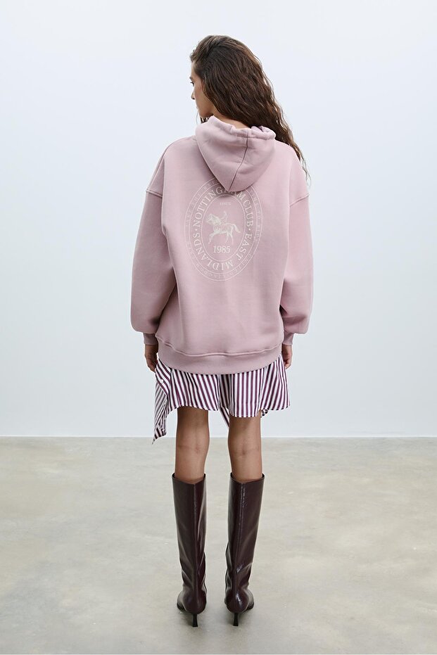 Nakışlı Kapüşonlu Sweatshirt - 4