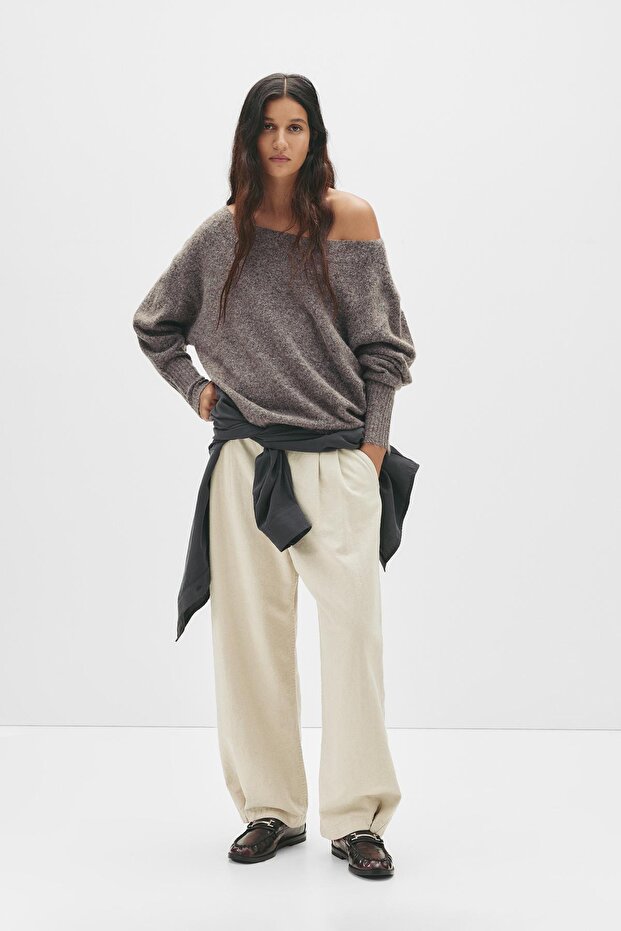 Asimetrik yumuşak örgü kazak - 2