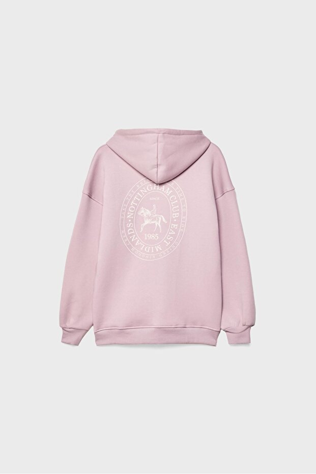 Nakışlı Kapüşonlu Sweatshirt - 6