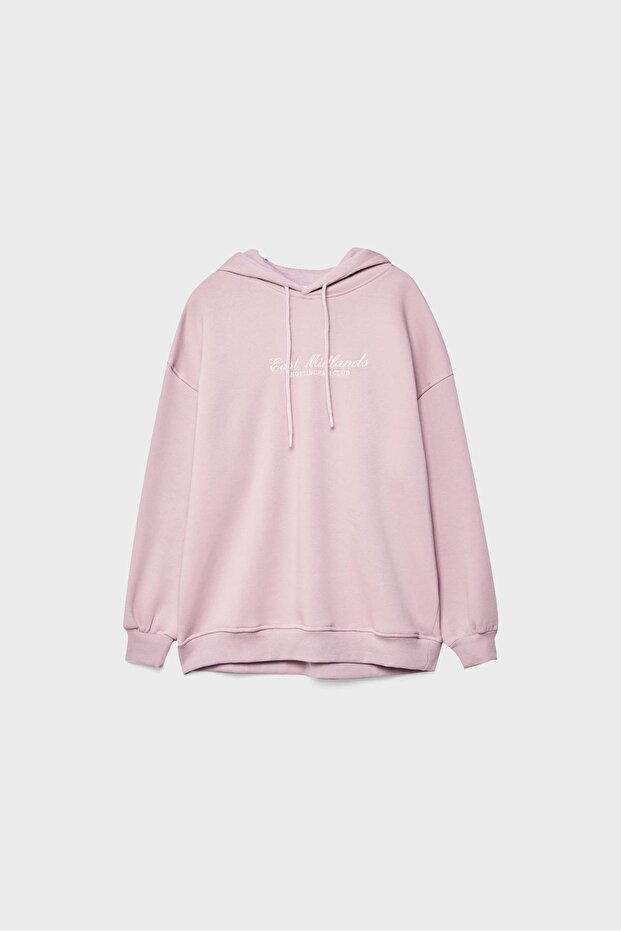 Nakışlı Kapüşonlu Sweatshirt - 5