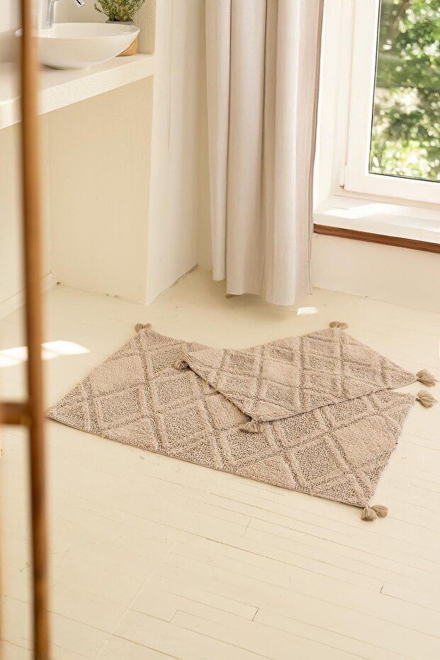 Maxi Puskullu Bath Mats 40X60 + 60X90 Gray