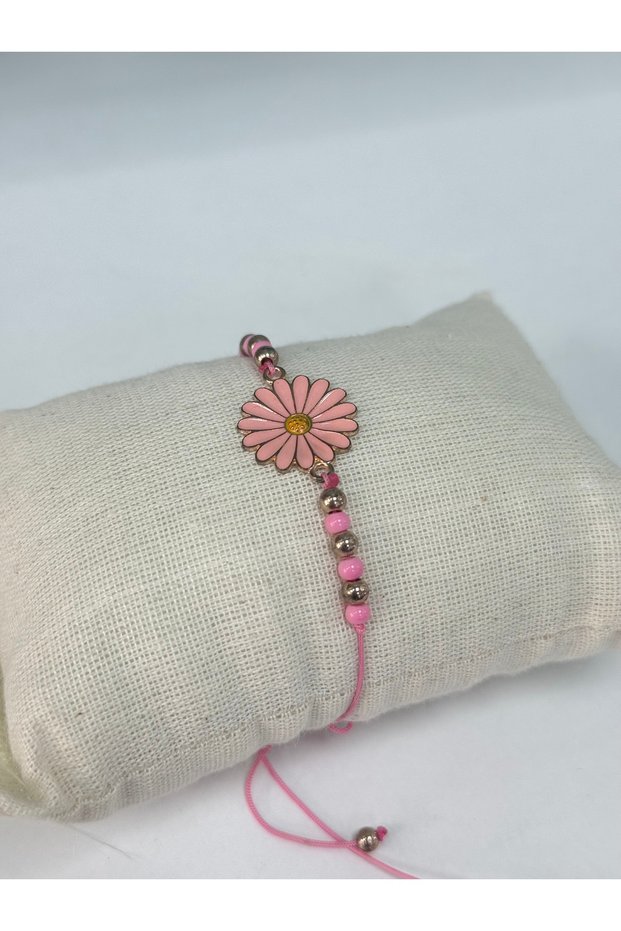 D'Oro Pink Daisy Bracelet