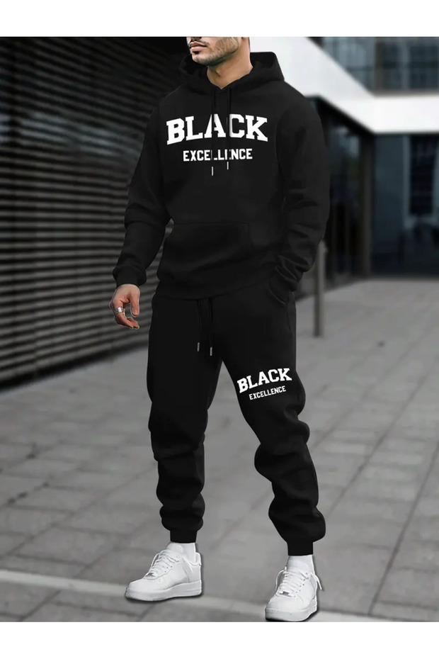 Autumn/Winter Comfortable Loose Fit Hooded Sweatshirt Set