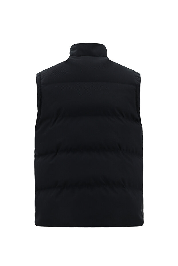 Regular Fit Düz Kapitoneli Yelek - 2