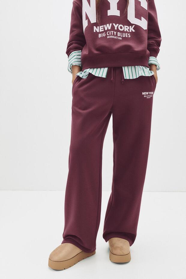 Varsity grafikli eşofman altı - 4