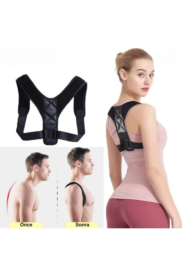 Upright Posture Corset - Anti-Hunchback Shoulder and Back Posture Correction Device Unisex Black