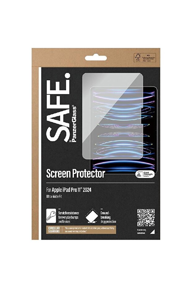 واقي شاشة آمن وملائم لجهاز iPad - 2