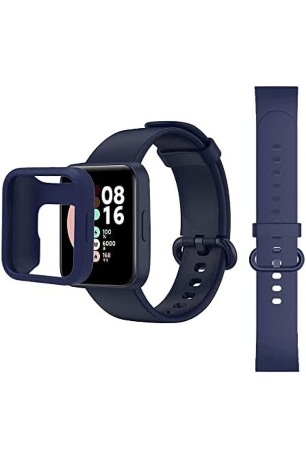 Xiaomi Redmi Watch 2 Lite Band + Watch Case| Silicone Straps Wristband Sport Band | Dark Blue