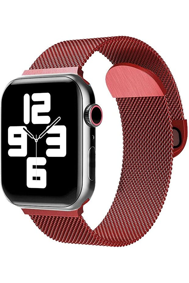 Apple Watch 49mm 46mm 45mm 44mm 42mm | Milanese Loop Band | Red