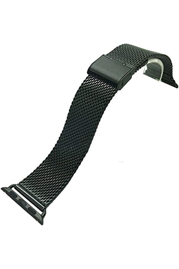 For Apple Watch 38mm - Replacement Stainless Steel Buckle Watch Band with Axel Adapters - Black