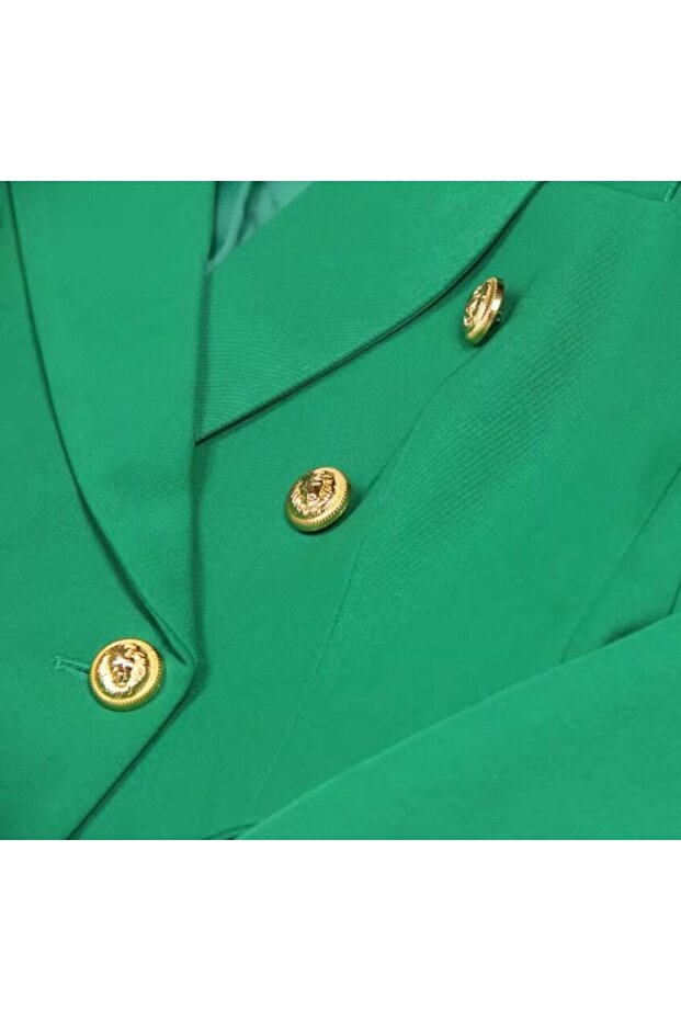 kadın yeşil çeket - 5