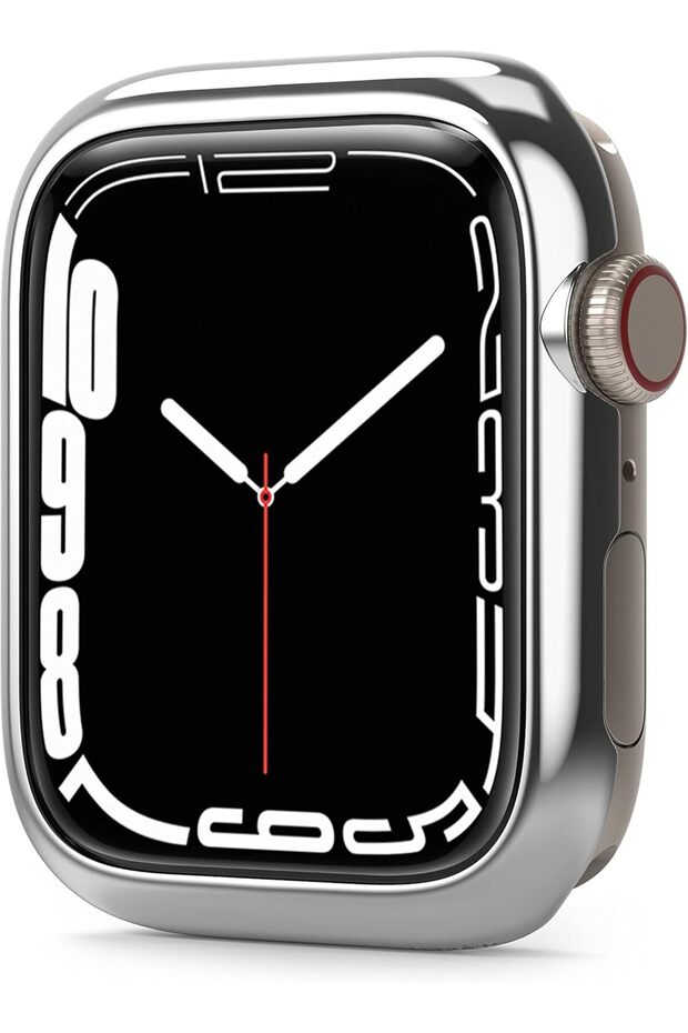 Apple Watch 8 / 7 41mm | Bezel Styling Case Adhesive Frame Ring Cover | Silver 41 | 01