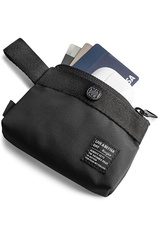 Mini Pouch| 2-Way Bag Miniature (Black)