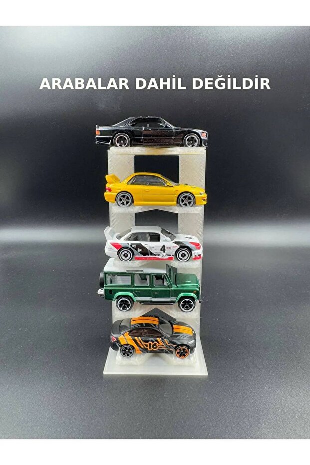 حامل عرض المركبات بمقياس 1:64 - لـ 5 سيارات - طبيعي