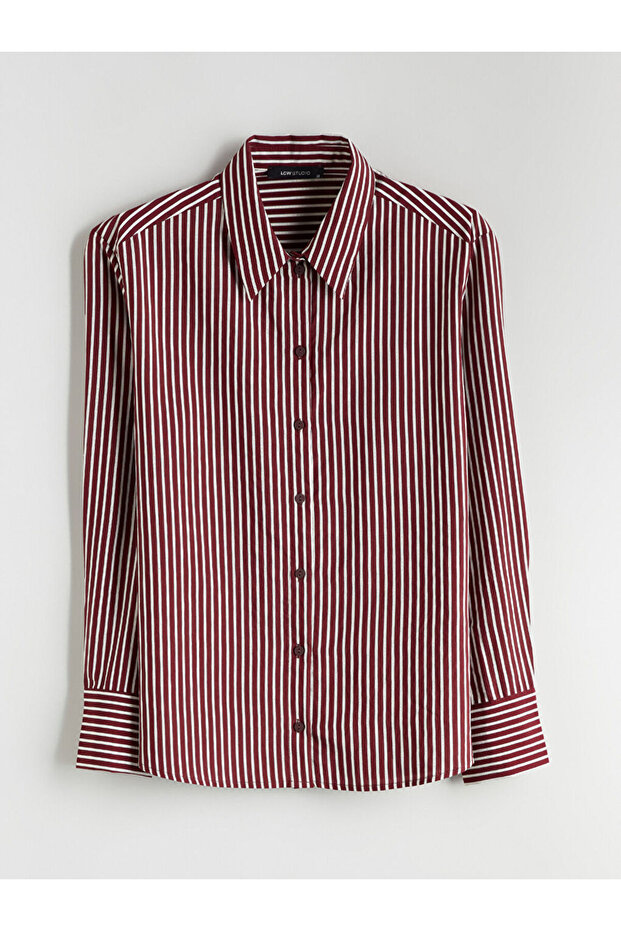 Striped Oversize Poplin Women's Shirt