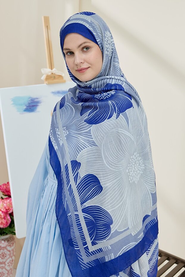 Melia Pattern Bamboo Shawl - 3