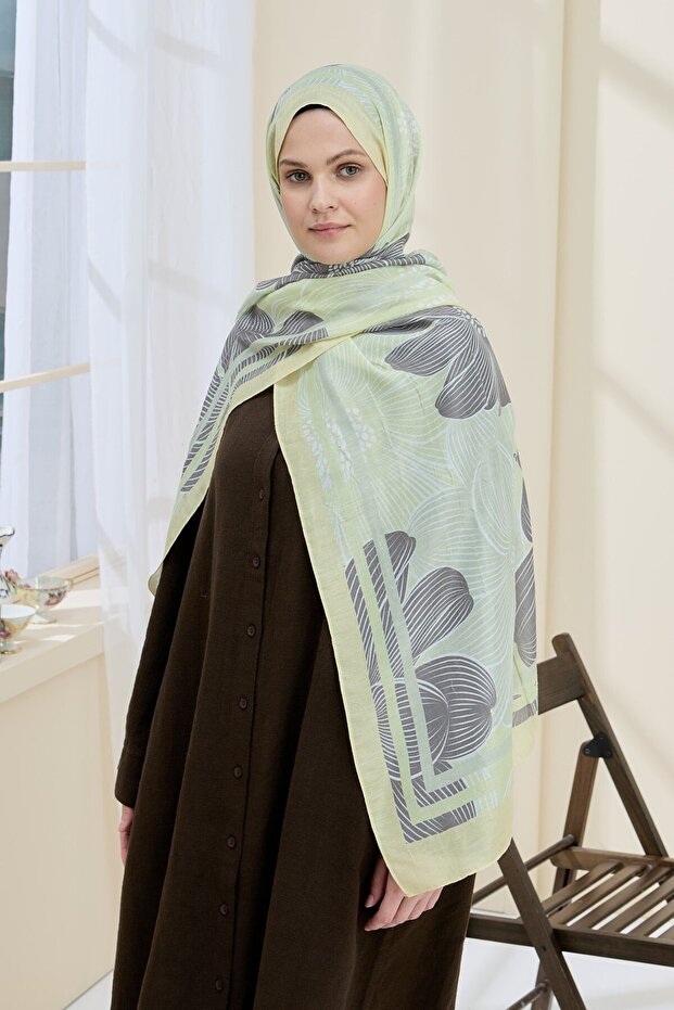 Melia Pattern Bamboo Shawl - 3