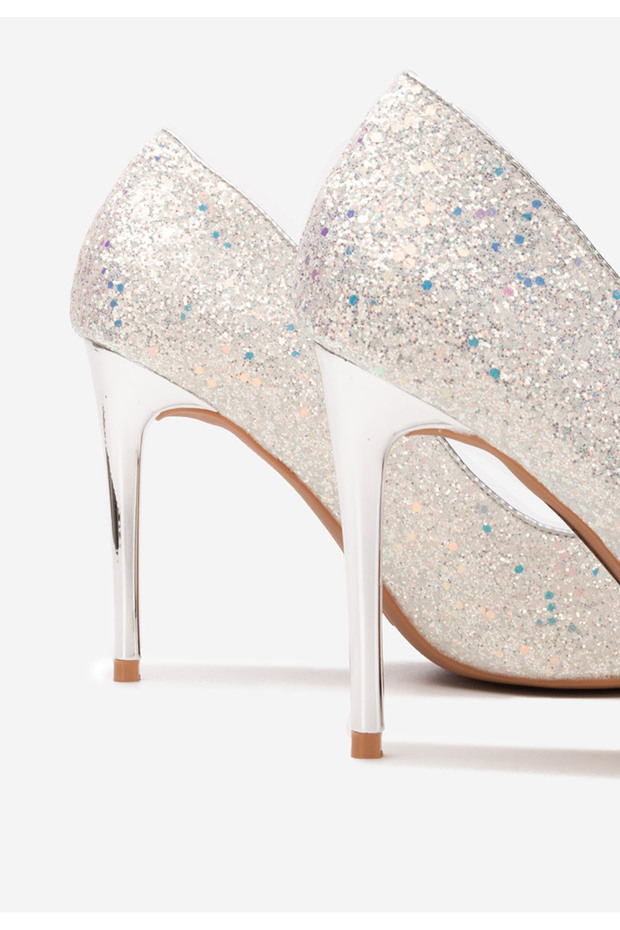 Bílé lodičky do špičky Janey - 6