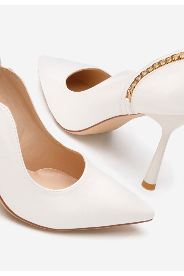 Bílé lodičky do špičky Majory - 5