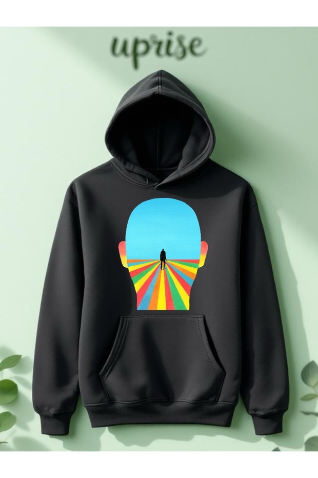 Design Printed Cotton 3 Thread Oversize Sweatshirt