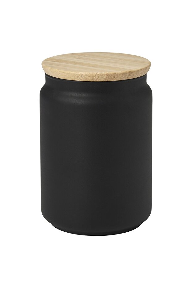 EKLATERA Jar with lid, black, 1 l