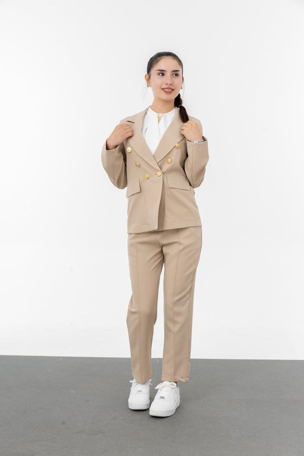 Girl's Special Occasion Suit 3-Piece Combination Blazer Pants Chiffon Shirt