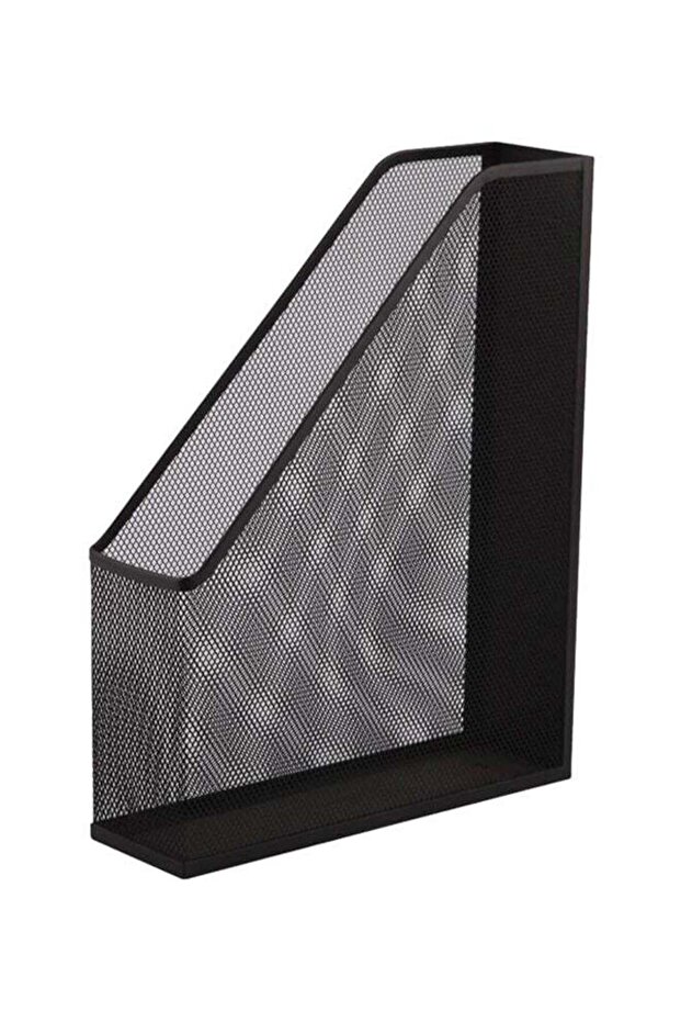 PARTNER Metal Mesh Magazine Organizer Black