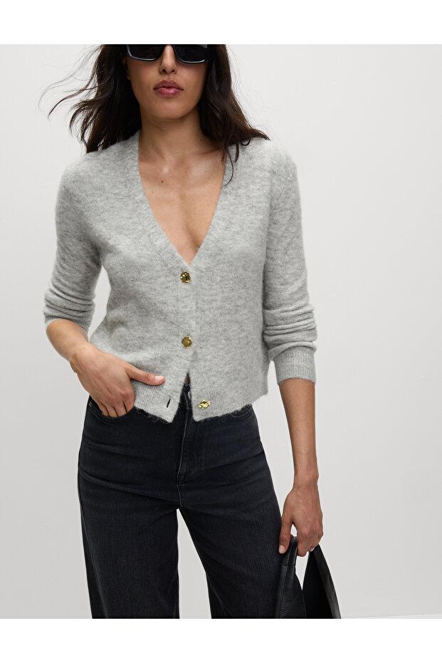 V-Yaka Kısa Hırka - 1