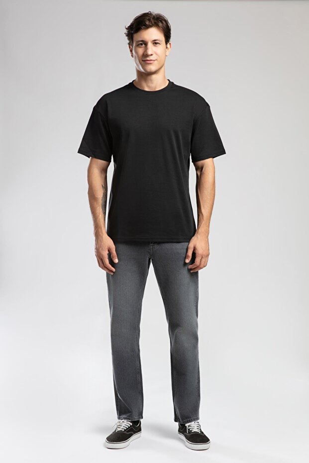 Meriso Men's O Neck T-Shirt Black